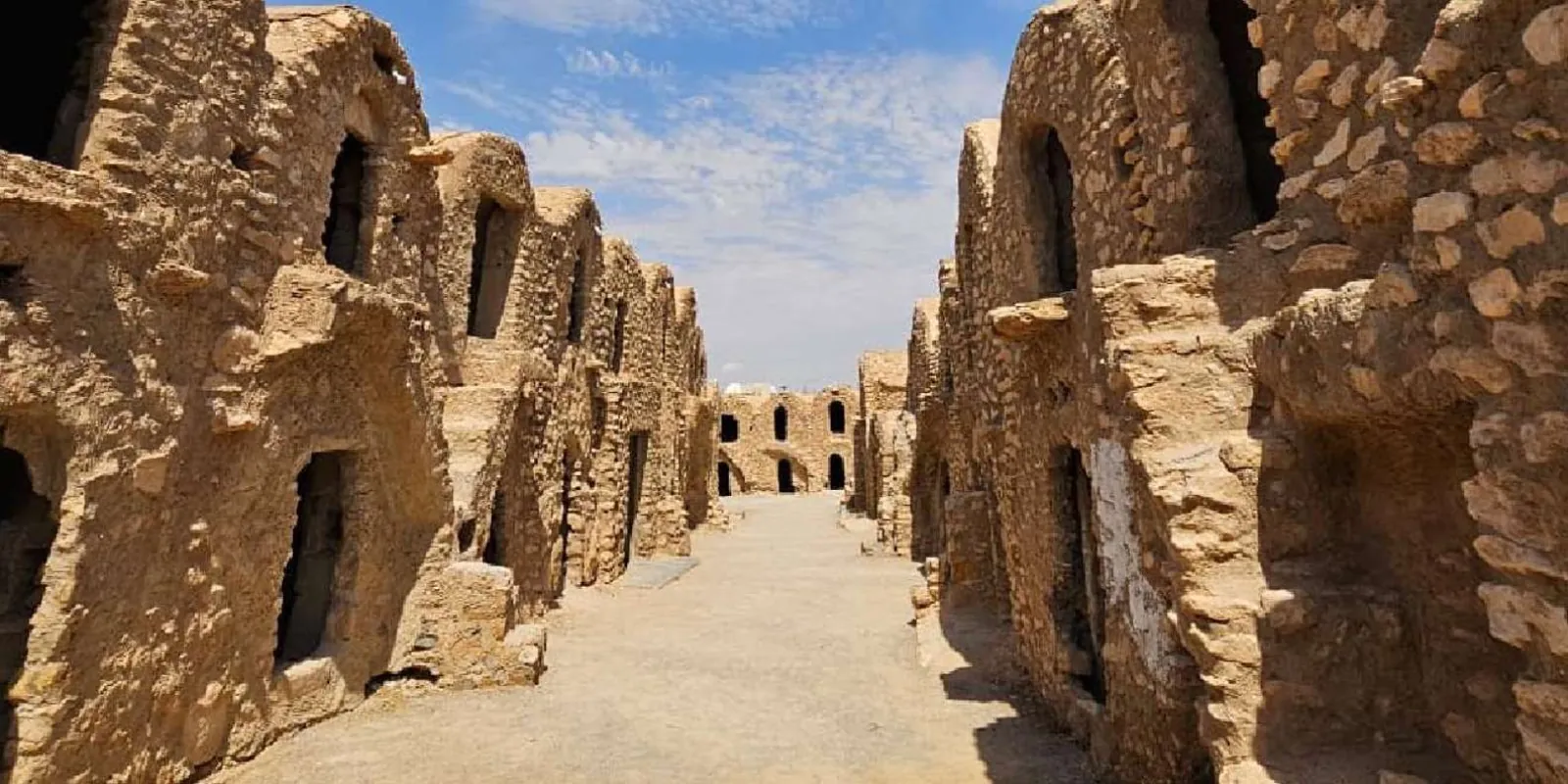 The four-storey ghorfa courtyard of Ksar Ouled Soltane