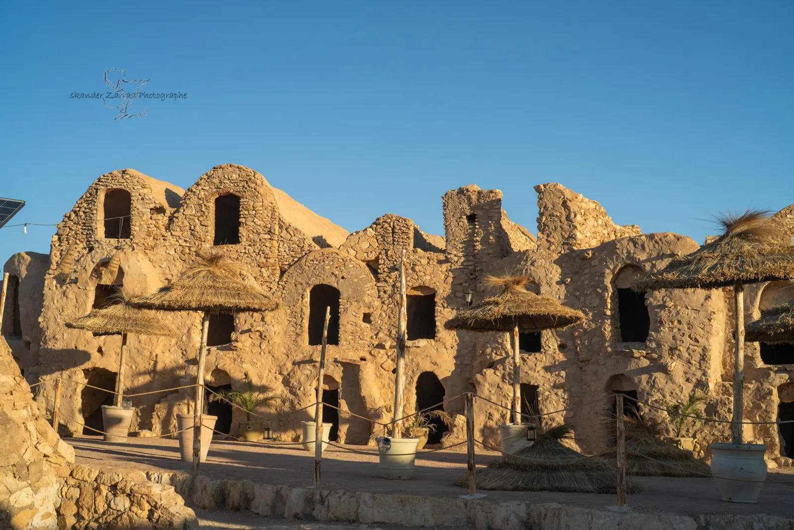 The stacked ghorfa cells of a fortified granary near Tataouine